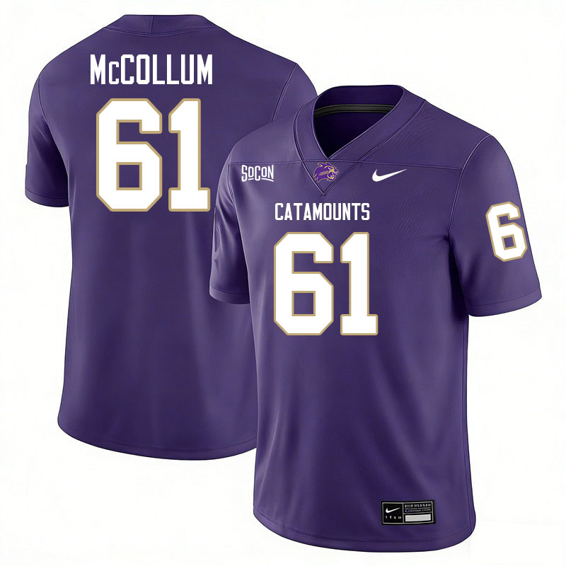 Western Carolina Catamounts #61 Bryan McCollum College Football Jerseys,Uniforms-Purple